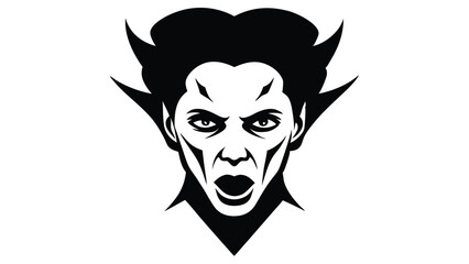 Abstract Face with One Continuous Stroke