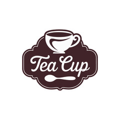 Tea cup vector icon Hot drink icons.
