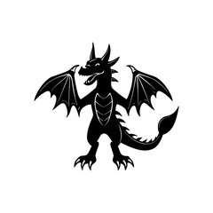 black and white dragon