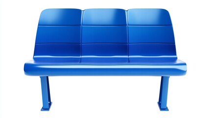 Vector illustration of grandstand stadium seats in blue isolated on a white background