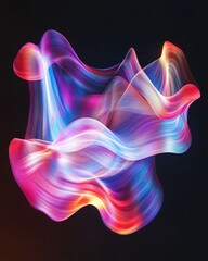 Fototapeta premium Dynamic Abstract Waves with Glowing Colors