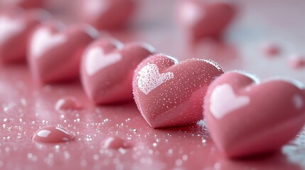 Fototapeta premium Cluster of Pink Hearts
