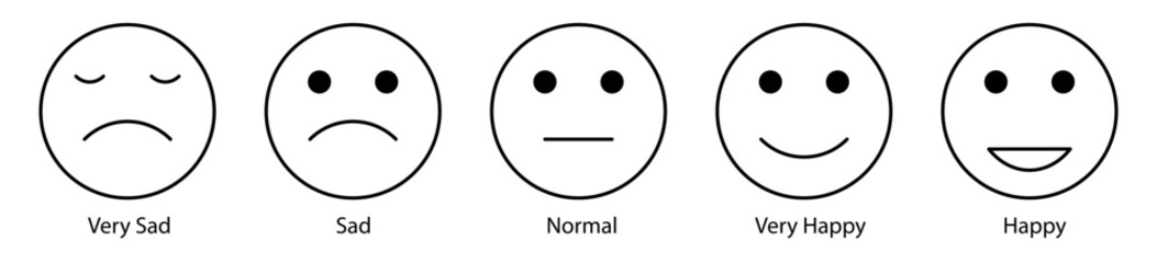 Fototapeta premium line Emoji icon, Emoji line icon big set. Emoji with different emotion mood, happy, sad, smile face.