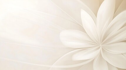 Abstract Cream Colored Flower Design With Soft Curves