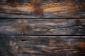 Vintage Grunge Wood Texture Background - Dark Weathered Teak Panel with Rough Abstract Surface
