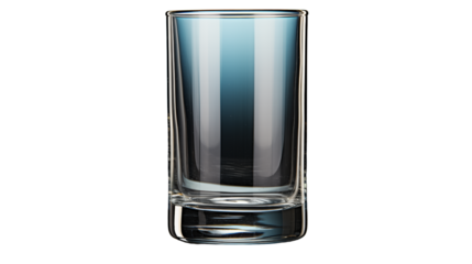 Close-up of an empty glass, emphasizing simplicity and clarity for dining or beverage-related visuals, studio view, isolated on transparent background.