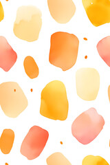 Abstract watercolor blobs and splash seamless pattern
