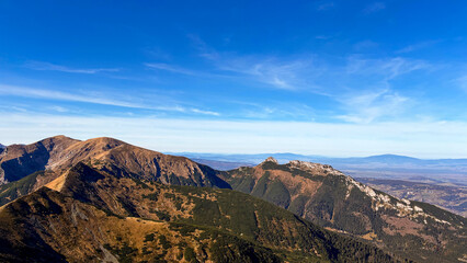 mountains in the morning