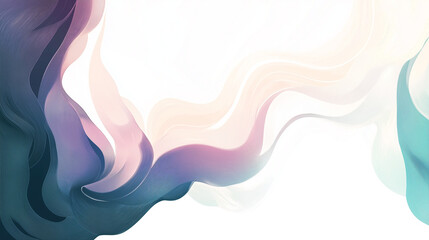 Obraz premium Abstract Waves and Curves in Gradient Colors Featuring Smooth Flowing Lines and 3D Textures