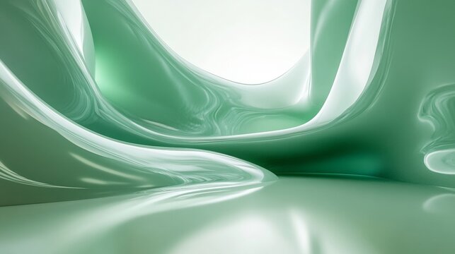 Futuristic background in shades of green gradient. 