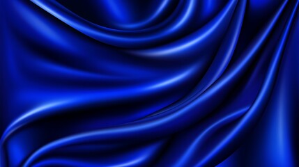 Obraz premium Elegant Draped Blue Silk Fabric Background