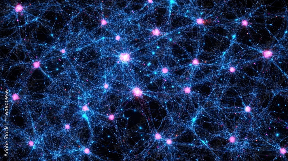 Poster music-themed abstract background. molecular design with dna. network of dots and lines. big data vis