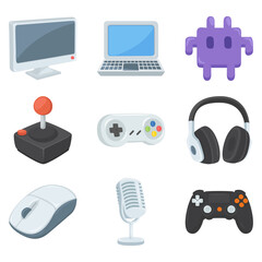 Gamer Emoji Icon Illustration. Videogames Vector Symbol Emoticon Design Doodle Vector. © josepperianes