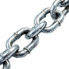 Obraz premium Strong Metal Chain Links Close up Industrial Security Connection Strength Teamwork