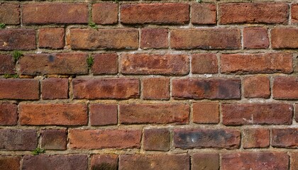 Obraz premium Vintage Red Brick Wall Texture with Industrial Charm