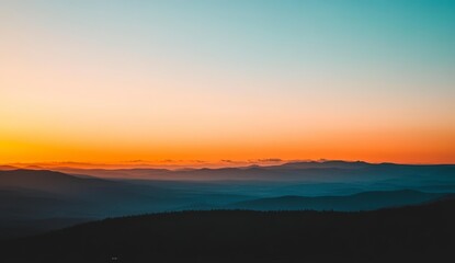 Golden hour view above clouds with warm sunlight