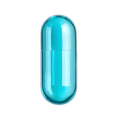 Aqua Pill Capsule isolated on white background