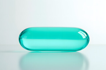 Aqua Pill Capsule isolated on white background