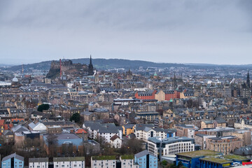 Obraz premium Panorama view of the city of Edinburgh