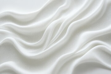 Obraz premium A white fabric with a pattern of white and black is covered in white powder. The fabric appears to be a piece of cloth, possibly a tablecloth or a curtain