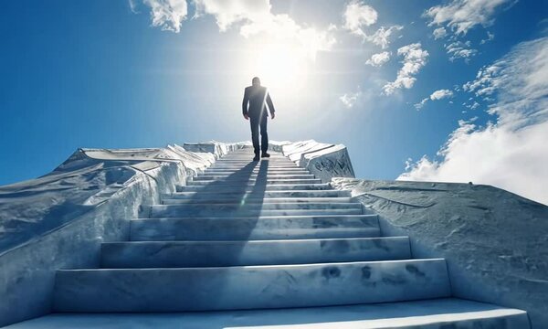 Motivational visual reflecting the courage and focus needed to achieve success.