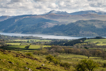 Obraz premium Lake and mountains in the Lake District National Park