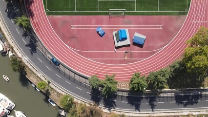 Soccer field in a public park