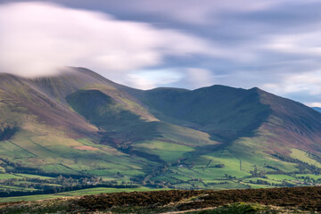 Landscape with mountains and clouds