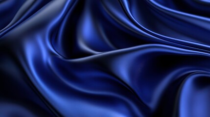 Fototapeta premium Elegant Blue Silk with Soft Lighting and High Contrast