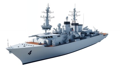 Modern Frigate Warship: Sleek, Powerful, and Detailed Design