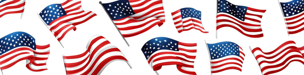 Fototapeta premium american flag in the wind