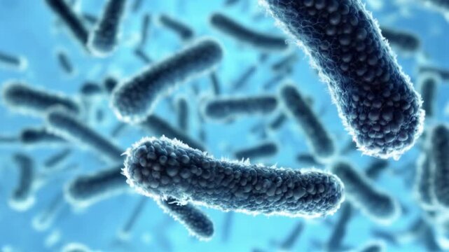 Exploring the microscopic world of bacteria in a vibrant and dynamic aquarium setting