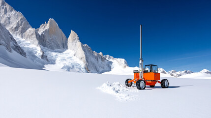 Research Station Exploring PFAS Contamination in Remote Snowy Landscape
