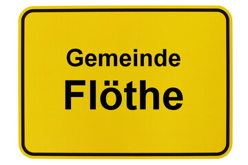 Illustration eines Ortsschildes der Gemeinde Flöthe in Niedersachsen