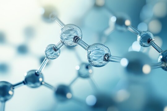 Scientific depiction of methane or ammonium molecules in a 3D illustration