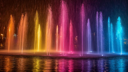 An abstract fountain of joy bright streams of mult_006