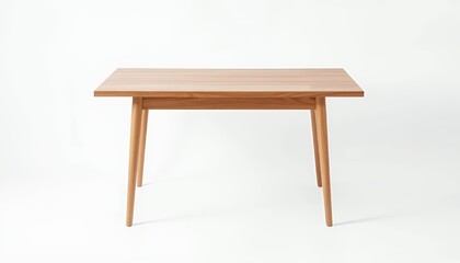Mid-Century Modern Light Wood Dining Table: Simple Elegance