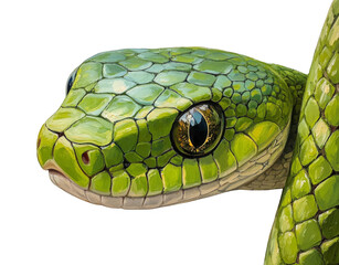 Fototapeta premium close up of a green snake