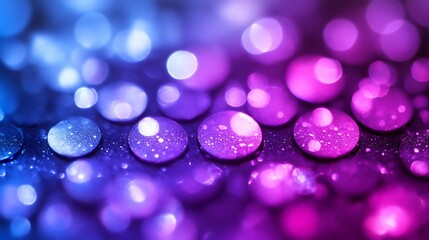 Abstract Glittering Bokeh Lights Blue Purple Background