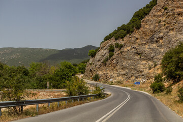Road 33 near Tripoli on Peloponnese peninsula, Greece.