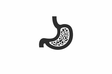creative medical stomach icon concept