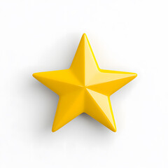 Obraz premium 3d gold glossy yellow star icon isolated on white background