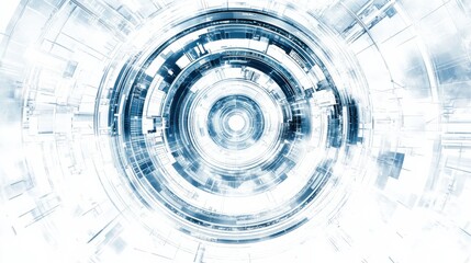 Abstract Tech Overlay with High Contrast on White Background