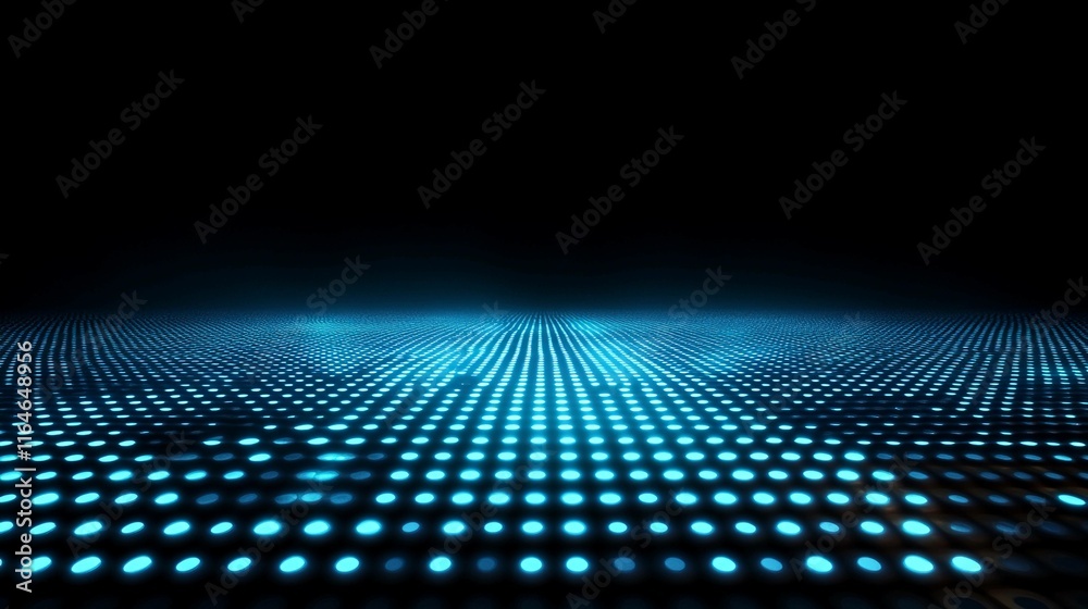 Poster dynamic led grid background creating an immersive visual experience. generative ai