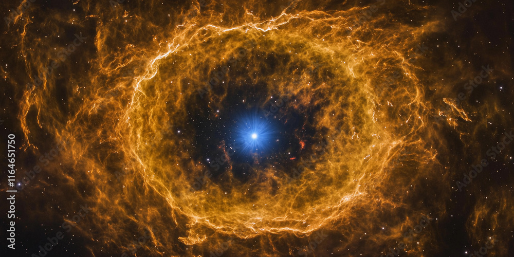 Aufkleber cosmic view of a stellar nebula in deep space