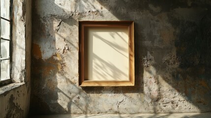 View of a Wooden frame mock up