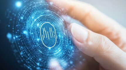 High Contrast Authentication Concept with Bright Background