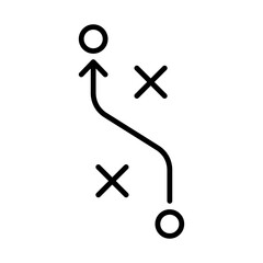 strategy icon line vector design with trendy style