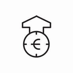 Money return financial refund exchange icon vector sign
