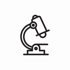 Laboratory microscope research science icon vector sign
